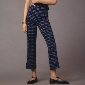 Anthropologie Maeve Blue and Black Cropped Pants